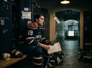 Hockey player visualizing